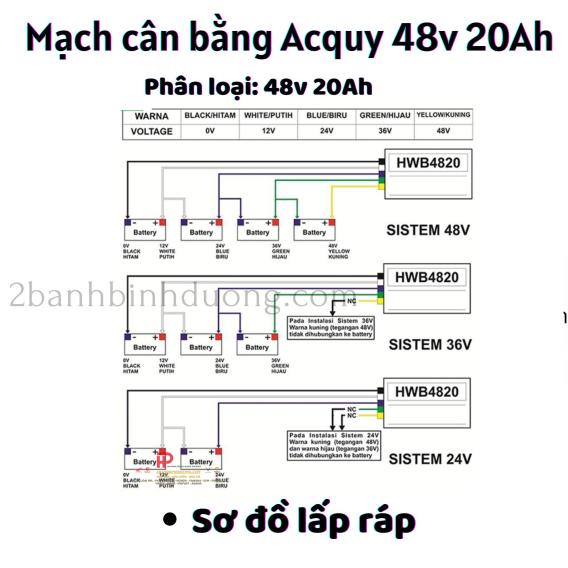 Bộ cân bằng acquy Good way 24V/36V/48V (48V 20A) 20A